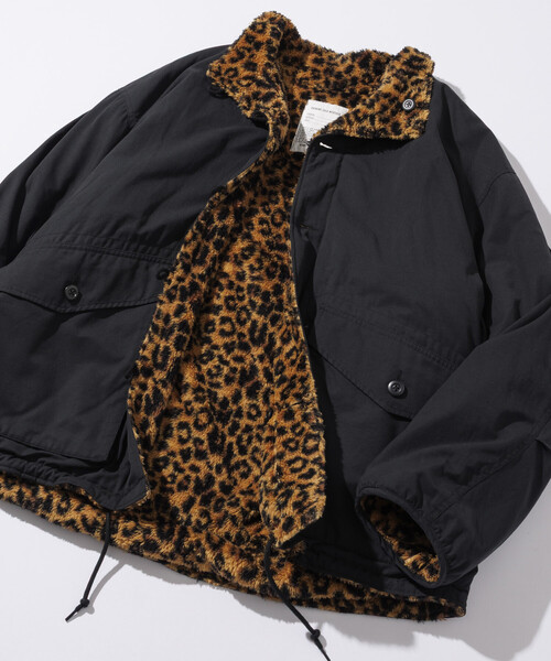 セール】ビッグシルエット スタンドネック リバーシブル ボアブルゾン