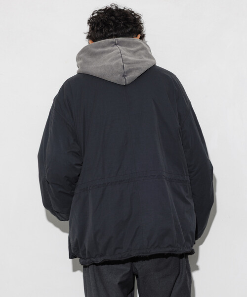 ビッグシルエット スタンドネック リバーシブル ボアブルゾン