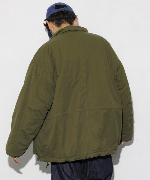 セール】ビッグシルエット スタンドネック リバーシブル ボアブルゾン