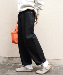 Sanca/サンカ　ブラックデニム5Pワイドフィット　BLACK DENIM 5P WIDE FIT（ウィメンズ）
