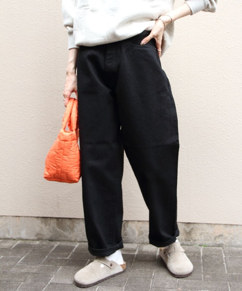 Sanca(サンカ)の「Sanca/サンカ ブラックデニム5Pワイドフィット BLACK DENIM 5P WIDE FIT(ウィメンズ)(デニムパンツ・レディース・ブラック・0)」の11枚目の写真