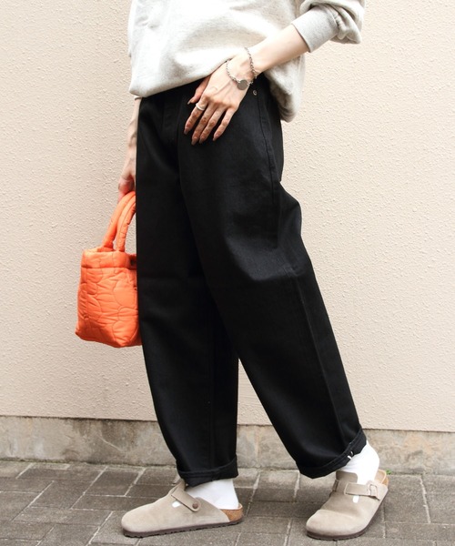 Sanca(サンカ)の「Sanca/サンカ ブラックデニム5Pワイドフィット BLACK DENIM 5P WIDE FIT(ウィメンズ)(デニムパンツ・レディース・ブラック・0)」の13枚目の写真