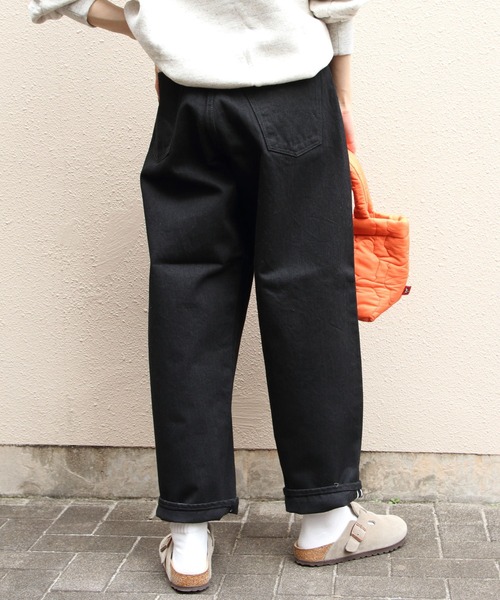 Sanca(サンカ)の「Sanca/サンカ ブラックデニム5Pワイドフィット BLACK DENIM 5P WIDE FIT(ウィメンズ)(デニムパンツ・レディース・ブラック・0)」の14枚目の写真