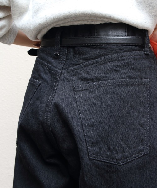 Sanca(サンカ)の「Sanca/サンカ ブラックデニム5Pワイドフィット BLACK DENIM 5P WIDE FIT(ウィメンズ)(デニムパンツ・レディース・ブラック・0)」の5枚目の写真
