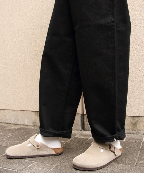 Sanca/サンカ ブラックデニム5Pワイドフィット BLACK DENIM 5P WIDE