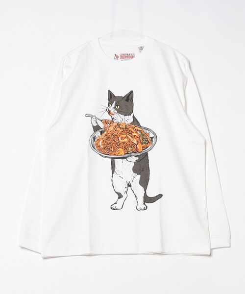 go slow caravan（ゴースローキャラバン）の「go slow caravan/ゴースローキャラバン　超ヘビーUSA/C ナポリタンクマ＆猫ロングスリーブＴ（Tシャツ/カットソー・メンズ・A/C/D/B・MEDIUM/LARGE）」の3枚目の写真