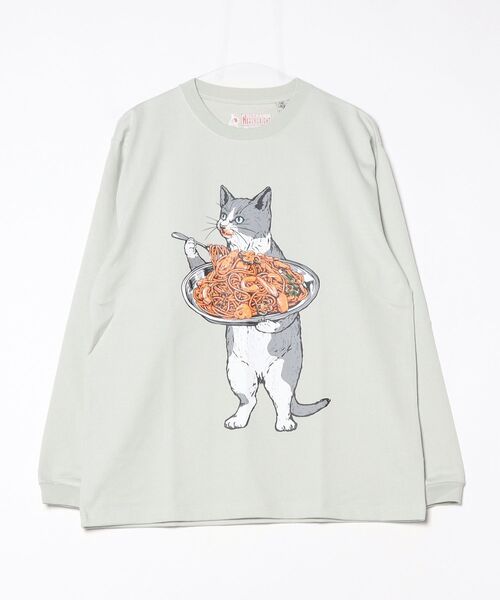 go slow caravan（ゴースローキャラバン）の「go slow caravan/ゴースローキャラバン　超ヘビーUSA/C ナポリタンクマ＆猫ロングスリーブＴ（Tシャツ/カットソー・メンズ・A/C/D/B・MEDIUM/LARGE）」の4枚目の写真