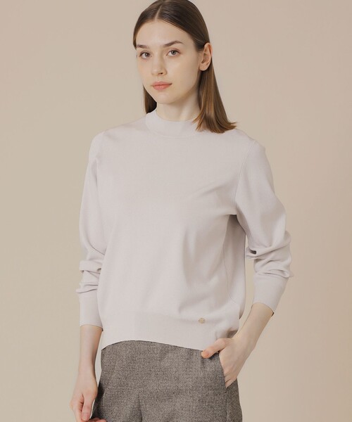 MACKINTOSH LONDON（マッキントッシュ ロンドン）の「スライトラスターストレッチニットプルオーバー（ニット/セーター・レディース・ブラック/ベージュ/オレンジ・38）」の2枚目の写真