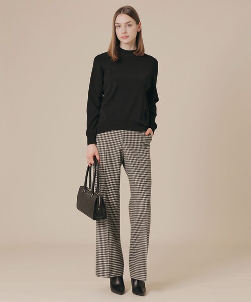 MACKINTOSH LONDON（マッキントッシュ ロンドン）の「スライトラスターストレッチニットプルオーバー（ニット/セーター・レディース・ブラック/ベージュ/オレンジ・38）」の14枚目の写真