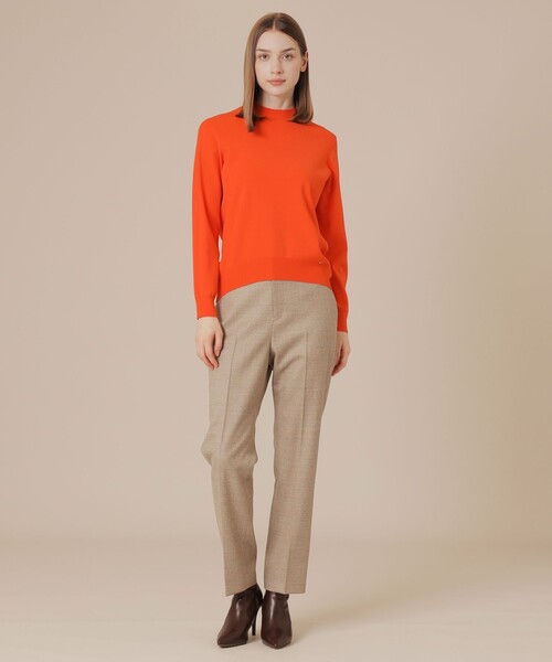 MACKINTOSH LONDON（マッキントッシュ ロンドン）の「スライトラスターストレッチニットプルオーバー（ニット/セーター・レディース・ブラック/ベージュ/オレンジ・38）」の12枚目の写真