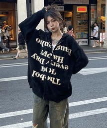 Ressaca（レサーカ）の「オーバーサイズダメージ加工レタリングロゴシャギーニットパーカー（パーカー・メンズ）」