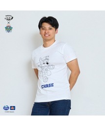 L.E.D.BITES（エルイーディーバイツ）の「パウパトロール 子供服　グラフィック半袖Tシャツチェイスホワイト チェイス（Tシャツ/カットソー）」