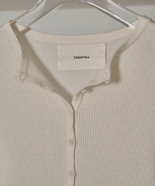 TODAYFUL（トゥデイフル）の「TODAYFUL Silkwool Knit Cardigan（カーディガン/ボレロ・レディース・オフホワイト/ダークグレー/ブラウン・FREE）」の7枚目の写真