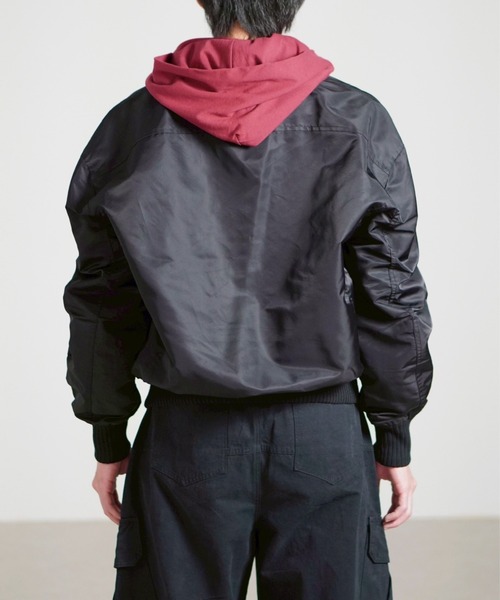 Chikashitsu +】zip up design bomber blouson / 【チカシツプラス