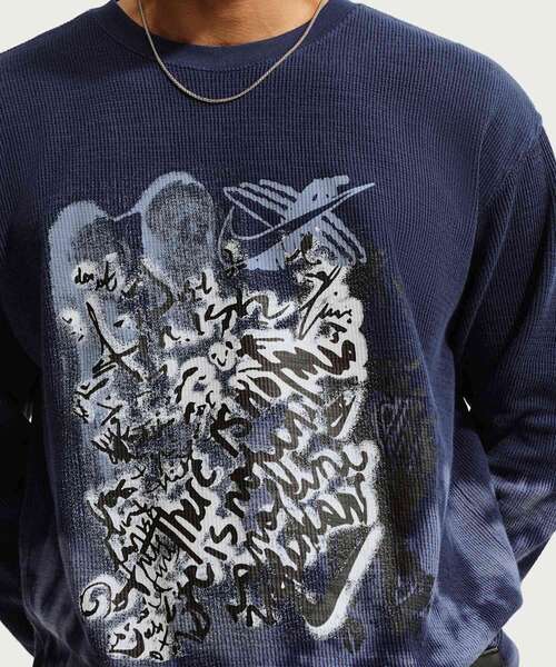 NIKE(ナイキ)の「ナイキ スポーツウェア メンズ サーマル トップ / Nike Sportswear Men's Thermal Top IM7600-410 Midnight Navy(Tシャツ/カットソー・メンズ・ネイビー・M/L/XL/2XL/S)」の3枚目の写真