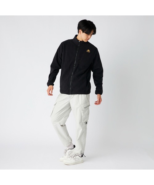 Kappa（カッパ）の「Kappa カッパ 軽量 胸元ファスナーポケット付き マイクロフリース トラックジャケット（ダウンジャケット/コート・メンズ・ブラック/ネイビー・M/L/LL）」の4枚目の写真