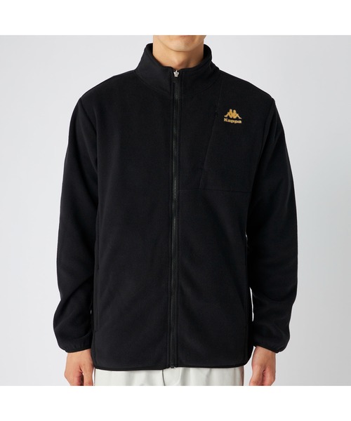 Kappa（カッパ）の「Kappa カッパ 軽量 胸元ファスナーポケット付き マイクロフリース トラックジャケット（ダウンジャケット/コート・メンズ・ブラック/ネイビー・M/L/LL）」の9枚目の写真