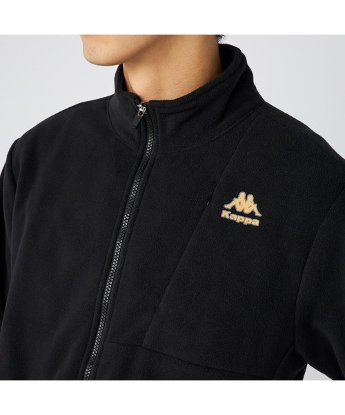 Kappa（カッパ）の「Kappa カッパ 軽量 胸元ファスナーポケット付き マイクロフリース トラックジャケット（ダウンジャケット/コート・メンズ・ブラック/ネイビー・M/L/LL）」の12枚目の写真