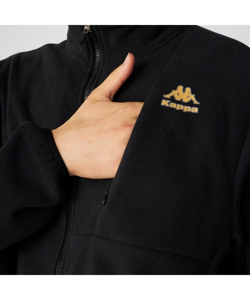 Kappa（カッパ）の「Kappa カッパ 軽量 胸元ファスナーポケット付き マイクロフリース トラックジャケット（ダウンジャケット/コート・メンズ・ブラック/ネイビー・M/L/LL）」の13枚目の写真