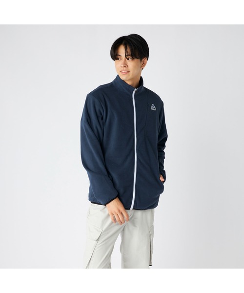 Kappa（カッパ）の「Kappa カッパ 軽量 胸元ファスナーポケット付き マイクロフリース トラックジャケット（ダウンジャケット/コート・メンズ・ブラック/ネイビー・M/L/LL）」の20枚目の写真