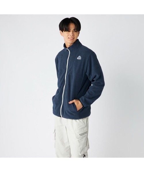 Kappa（カッパ）の「Kappa カッパ 軽量 胸元ファスナーポケット付き マイクロフリース トラックジャケット（ダウンジャケット/コート・メンズ・ブラック/ネイビー・M/L/LL）」の21枚目の写真