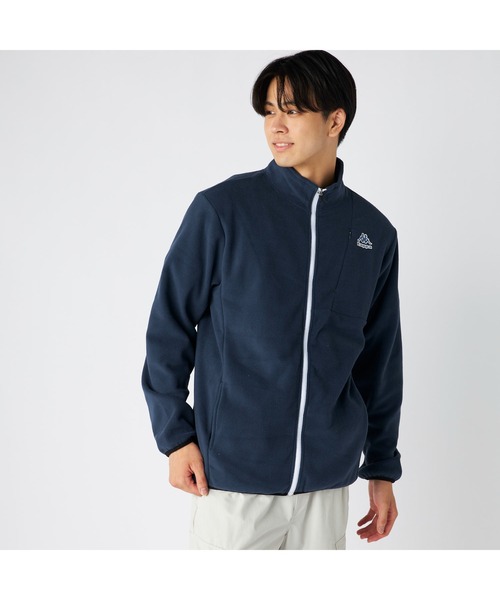 Kappa（カッパ）の「Kappa カッパ 軽量 胸元ファスナーポケット付き マイクロフリース トラックジャケット（ダウンジャケット/コート・メンズ・ブラック/ネイビー・M/L/LL）」の17枚目の写真