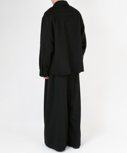 LAD MUSICIAN（ラッドミュージシャン）の「ALPAKA SHAGGY SHIRT BLOUSON（ブルゾン・メンズ・ブラック・46/44/42）」の3枚目の写真