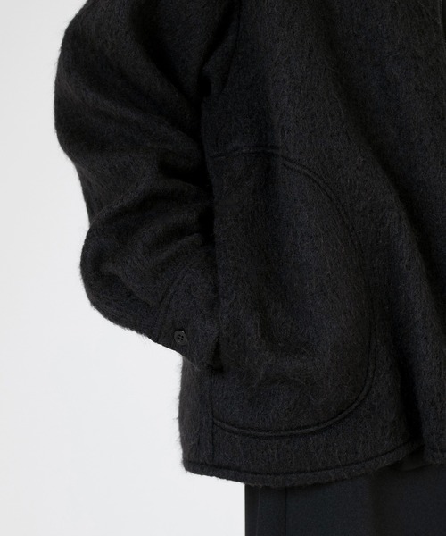 LAD MUSICIAN（ラッドミュージシャン）の「ALPAKA SHAGGY SHIRT BLOUSON（ブルゾン・メンズ・ブラック・46/44/42）」の4枚目の写真