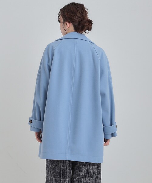 DRESKIP（ドレスキップ）の「【2WAY】こなれきれい ウール調コクーンコート（チェスターコート・レディース・ブルー系その他/チャコールグレー/グレー/ライトベージュ・03/02/01/04）」の15枚目の写真