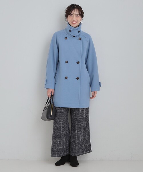 DRESKIP（ドレスキップ）の「【2WAY】こなれきれい ウール調コクーンコート（チェスターコート・レディース・ブルー系その他/チャコールグレー/グレー/ライトベージュ・03/02/01/04）」の16枚目の写真