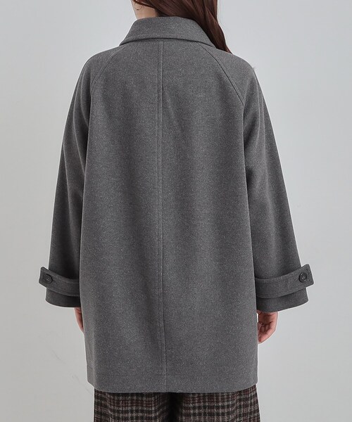 DRESKIP（ドレスキップ）の「【2WAY】こなれきれい ウール調コクーンコート（チェスターコート・レディース・ブルー系その他/チャコールグレー/グレー/ライトベージュ・03/02/01/04）」の20枚目の写真