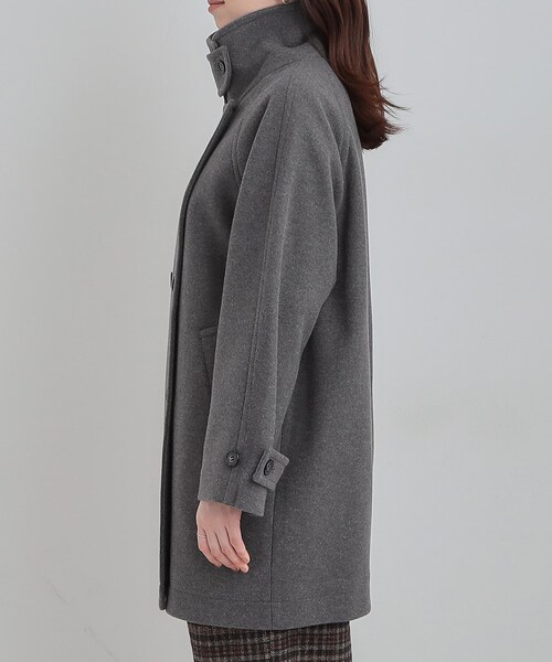 DRESKIP（ドレスキップ）の「【2WAY】こなれきれい ウール調コクーンコート（チェスターコート・レディース・ブルー系その他/チャコールグレー/グレー/ライトベージュ・03/02/01/04）」の11枚目の写真
