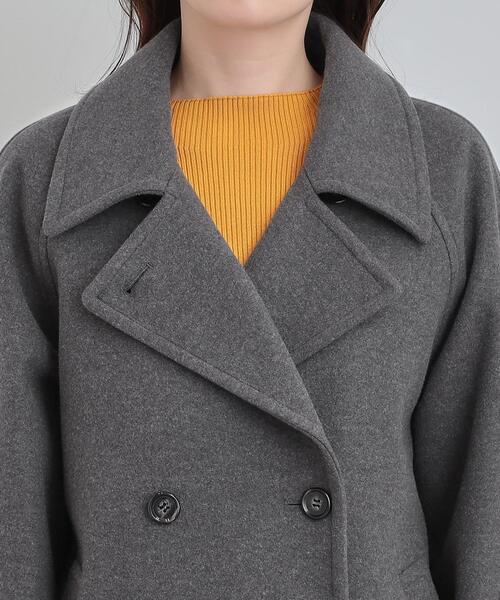 DRESKIP（ドレスキップ）の「【2WAY】こなれきれい ウール調コクーンコート（チェスターコート・レディース・ブルー系その他/チャコールグレー/グレー/ライトベージュ・03/02/01/04）」の13枚目の写真