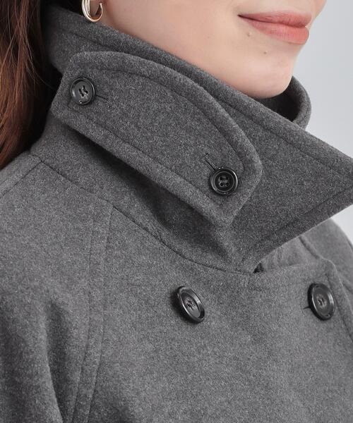 DRESKIP（ドレスキップ）の「【2WAY】こなれきれい ウール調コクーンコート（チェスターコート・レディース・ブルー系その他/チャコールグレー/グレー/ライトベージュ・03/02/01/04）」の5枚目の写真