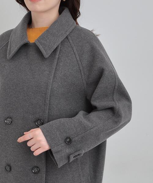 DRESKIP（ドレスキップ）の「【2WAY】こなれきれい ウール調コクーンコート（チェスターコート・レディース・ブルー系その他/チャコールグレー/グレー/ライトベージュ・03/02/01/04）」の7枚目の写真