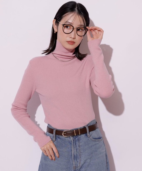 Mystrada(マイストラーダ)の「ベーシックタートルニット(ニット/セーター・レディース・ホワイト/ピンク/グレー/ブラック/ピンク系その他・38)」の4枚目の写真