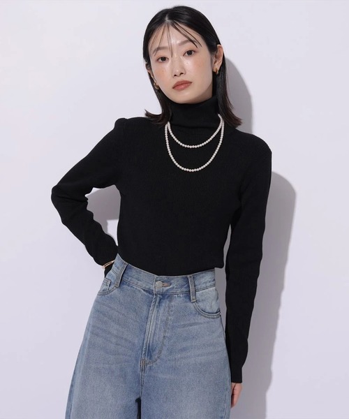 Mystrada(マイストラーダ)の「ベーシックタートルニット(ニット/セーター・レディース・ホワイト/ピンク/グレー/ブラック/ピンク系その他・38)」の11枚目の写真