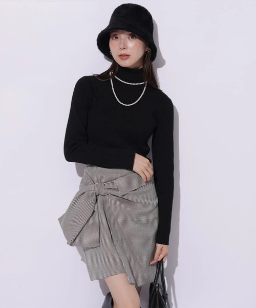 Mystrada(マイストラーダ)の「ベーシックタートルニット(ニット/セーター・レディース・ホワイト/ピンク/グレー/ブラック/ピンク系その他・38)」の12枚目の写真