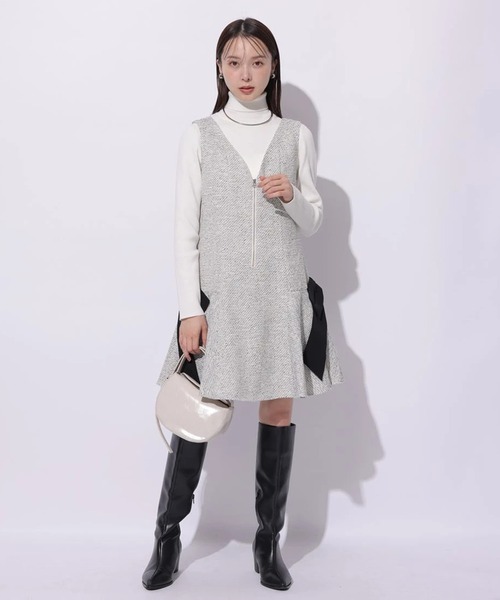 Mystrada(マイストラーダ)の「ベーシックタートルニット(ニット/セーター・レディース・ホワイト/ピンク/グレー/ブラック/ピンク系その他・38)」の20枚目の写真