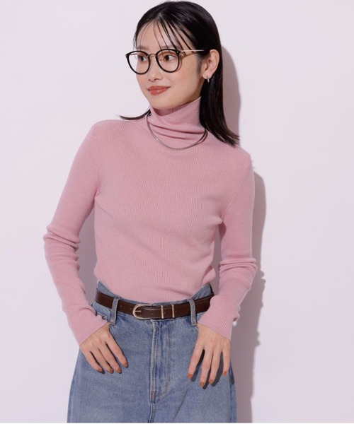 Mystrada(マイストラーダ)の「ベーシックタートルニット(ニット/セーター・レディース・ホワイト/ピンク/グレー/ブラック/ピンク系その他・38)」の22枚目の写真