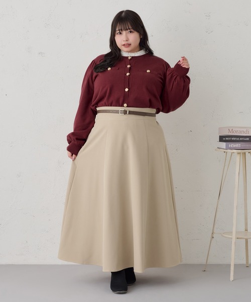 Louiosy(ルオシー)の「【大きいサイズ】ゴールドボタンカーディガン(カーディガン/ボレロ・レディース・ボルドー/ネイビー/ブラック・4L/X-LARGE/3L)」の16枚目の写真