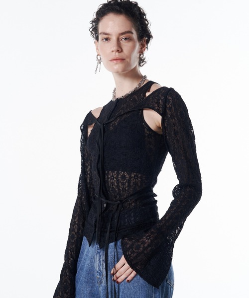 セール】LACE COMPACT LAYERED TOPS/レースコンパクトレイヤード