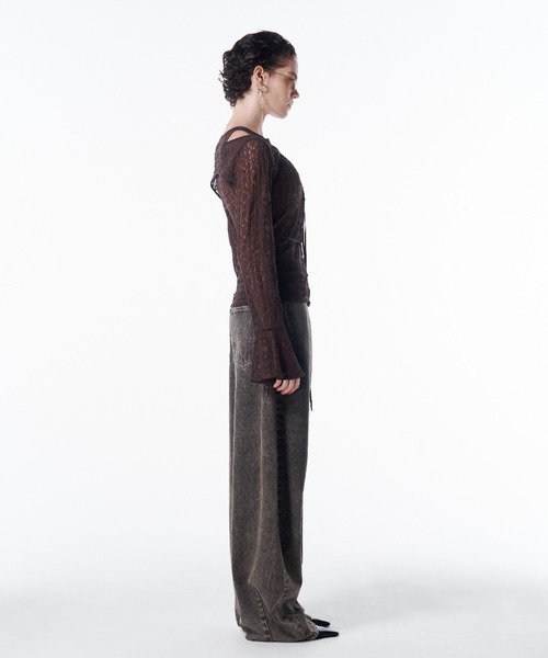 セール】LACE COMPACT LAYERED TOPS/レースコンパクトレイヤード