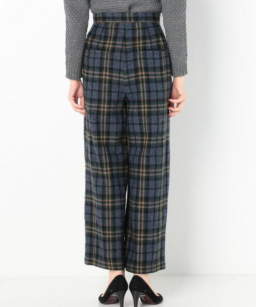 Another Edition（アナザーエディション）の「ウールチェックワイドパンツ/AEBC  W　CHK WID PT◆（その他パンツ・レディース・ライトグレー/ネイビー・SMALL/MEDIUM）」の3枚目の写真