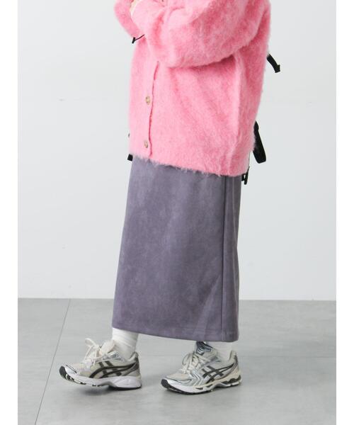 Lugnoncure(ルノンキュール)の「【選べる着丈】スウェード調タイトスカート(スカート・レディース・ブラック/グレー/ブラウン/ピンク・フリー(M)/フリー(L))」の3枚目の写真