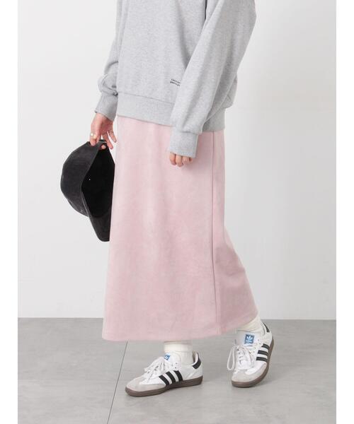 Lugnoncure(ルノンキュール)の「【選べる着丈】スウェード調タイトスカート(スカート・レディース・ブラック/グレー/ブラウン/ピンク・フリー(M)/フリー(L))」の4枚目の写真