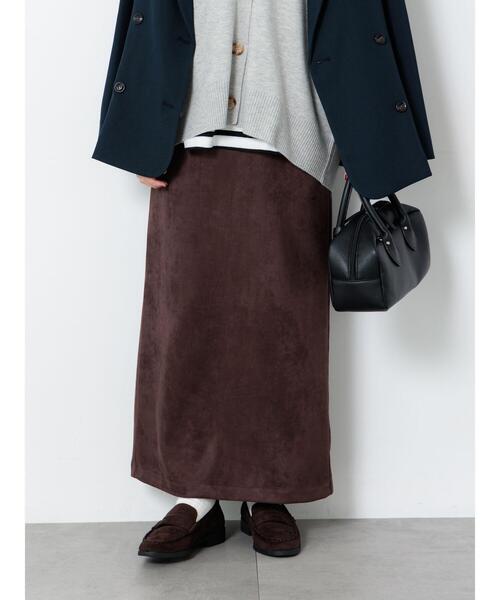 Lugnoncure(ルノンキュール)の「【選べる着丈】スウェード調タイトスカート(スカート・レディース・ブラック/グレー/ブラウン/ピンク・フリー(M)/フリー(L))」の7枚目の写真