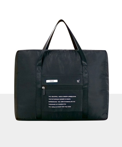 florist(フローリスト)の「【キャリーオン対応・約25L】 撥水 パッカブルライトトラベルバッグ/ サブバッグ(トラベルグッズ・レディース・ブラック/ダークパープル/クリーム/グレー・FREE)」の2枚目の写真
