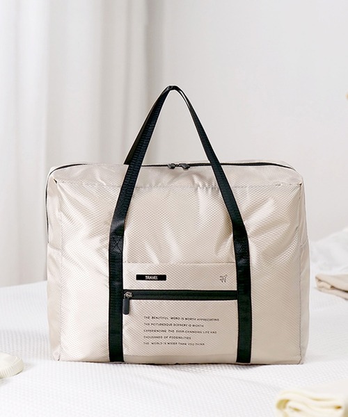 florist(フローリスト)の「【キャリーオン対応・約25L】 撥水 パッカブルライトトラベルバッグ/ サブバッグ(トラベルグッズ・レディース・ブラック/ダークパープル/クリーム/グレー・FREE)」の12枚目の写真