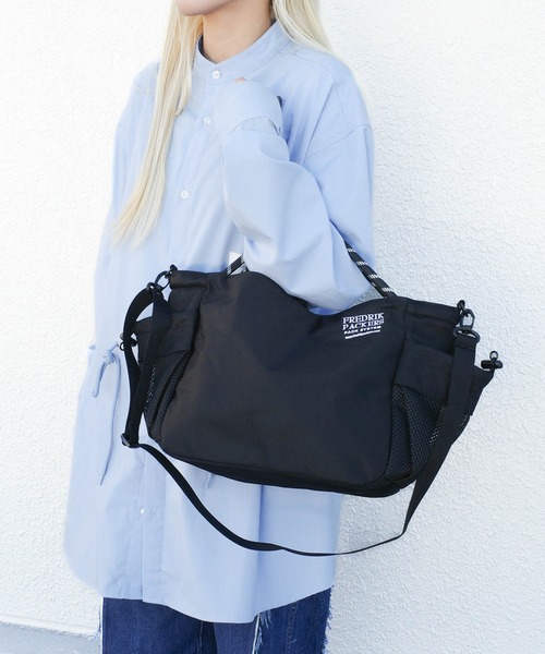 FREDRIK PACKERS(フレドリックパッカーズ)の「【FREDRIK PACKERS】2WAY PLAY TOTE ショルダー トートバッグ(トートバッグ・レディース・ブラック・FREE)」の11枚目の写真